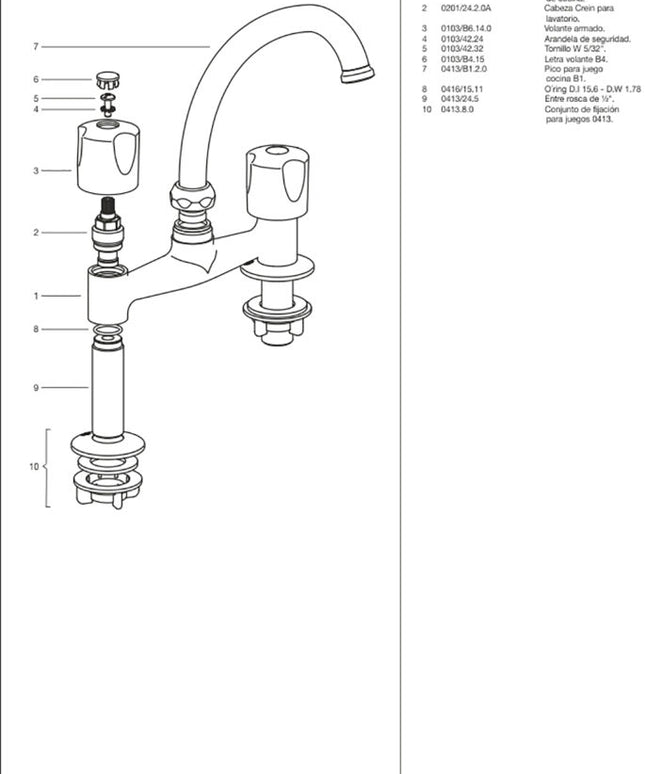 FV PAMPA PARA MESADA DE COCINA 0413/B6-CR