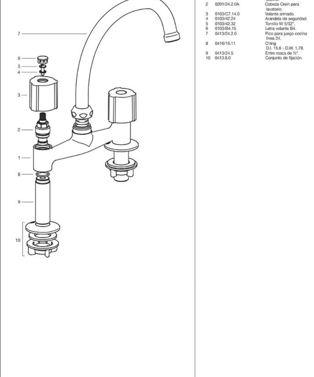 FV RADAL JGO MESADA COCINA  0413/C7-CR