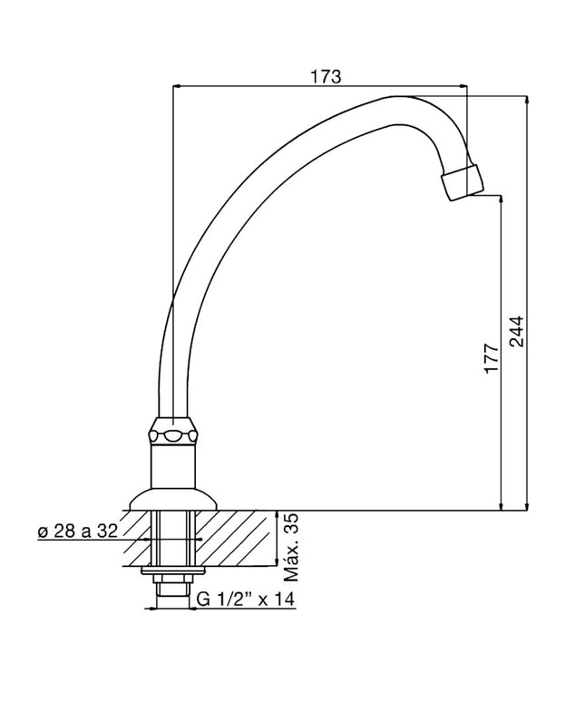 FV PICO P/MESADA 0428-CR
