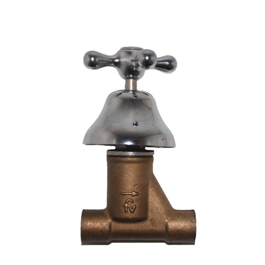FV LLAVE PASO COBRE ALTO DE 13MM H-H FRIA 0489/B2P-13-CR  0489/20-13