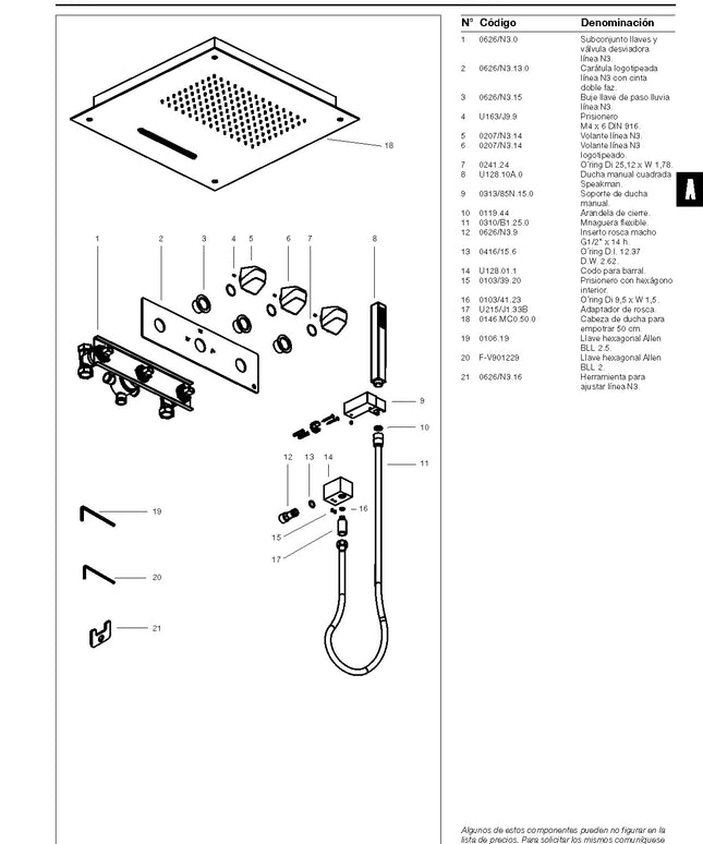 FV KING 3D KIT SPA P/BAÑERA Y DUCHA 0626/N3-SGR