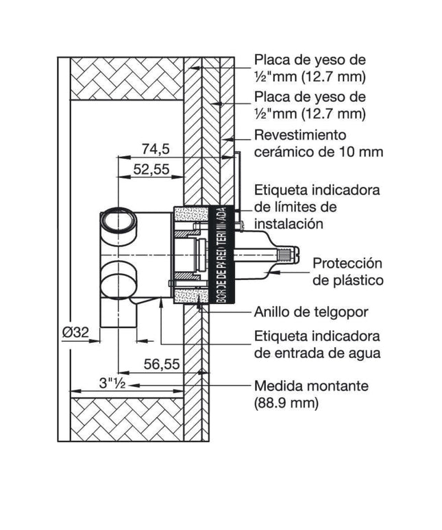 FV SPA VALVULA DE CUATRO VIAS 0681B.FVBASE