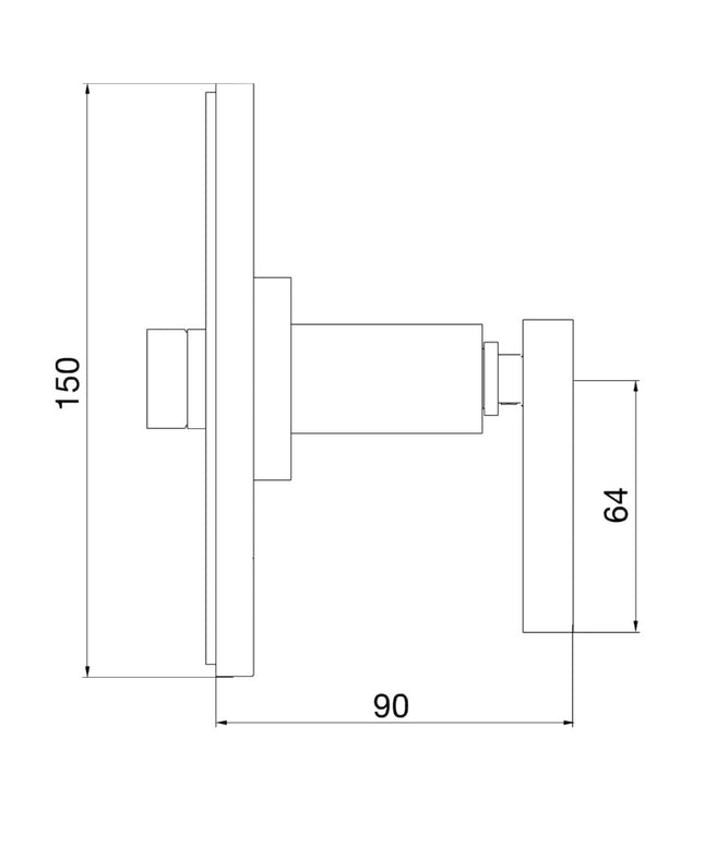 FV DOMINIC LEVER CONJ DECORATIVO P/VALV DE 3 Y 4 VIAS 0682AR/85L.0-CR