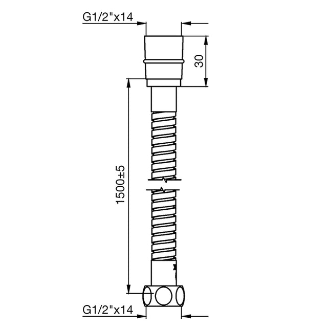 FV MANGUERA METALICA PARA DUCHAS M150MN.1-AL