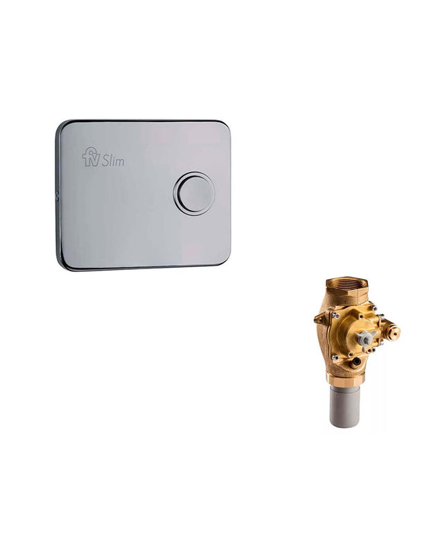 COMBO FV VALVULA SLIM INODORO 0378.01 + TECLA C/BOTON 0378.02