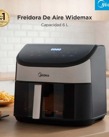 MIDEA HOGAR AIR FRYER 6 LTS SIN ACEITE CONTROL DIGITAL AF-DW60BAR1