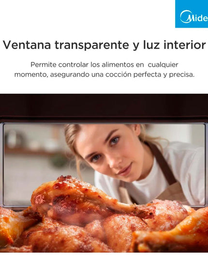MIDEA HOGAR AIR FRYER 6 LTS SIN ACEITE CONTROL DIGITAL AF-DW60BAR1