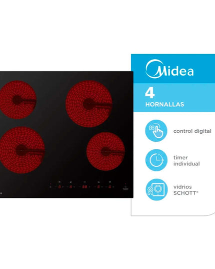 MIDEA HOGAR ANAFE ELECTRICO NEGRO EH-D104BAR1