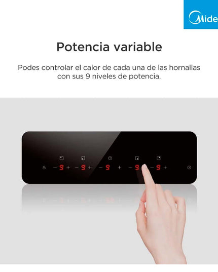 MIDEA HOGAR ANAFE ELECTRICO NEGRO EH-D104BAR1