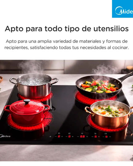 MIDEA HOGAR ANAFE ELECTRICO NEGRO EH-D104BAR1
