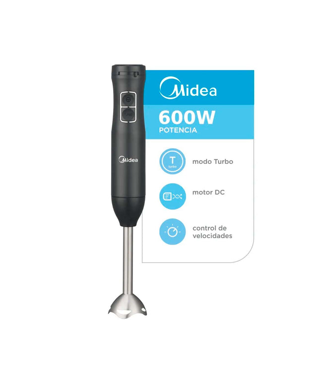 MIDEA HOGAR LICUADORA DE MANO 600W NEGRO HB-B6B1AR1