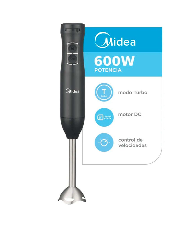 MIDEA HOGAR LICUADORA DE MANO 600W NEGRO HB-B6B1AR1