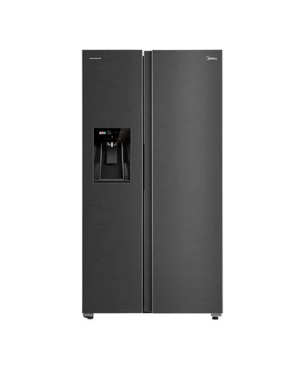MIDEA HOGAR HELADERA NO FROST INVERTER SIDE BY SIDE 533L CON DISPENSER MDRS761FGFDXADW