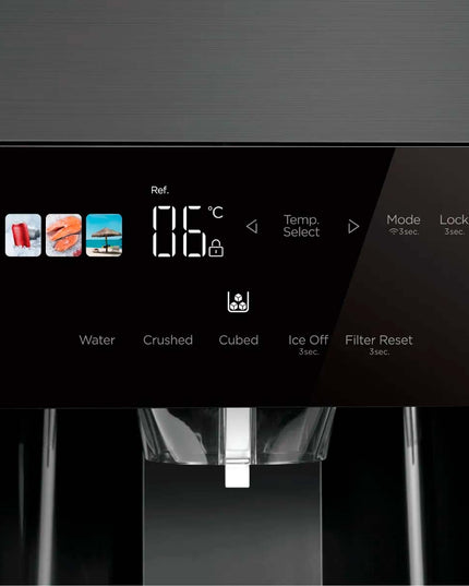 MIDEA HOGAR HELADERA NO FROST INVERTER SIDE BY SIDE 533L CON DISPENSER MDRS761FGFDXADW