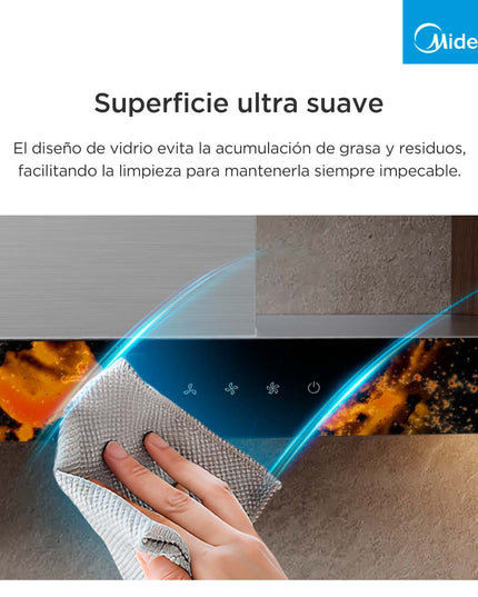 MIDEA HOGAR CAMPANA EXTRACTORA DE HUMO INOX RH-DN60XAR1