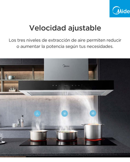 MIDEA HOGAR CAMPANA EXTRACTORA DE HUMO INOX RH-DN60XAR1