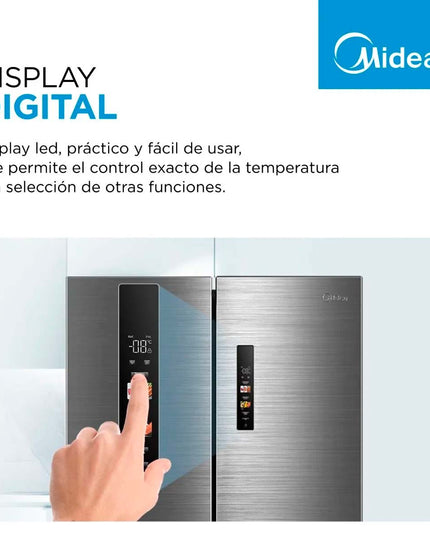 MIDEA HOGAR HELADERA T-TYPE INVERTER SMART 475L NO FROST MDRM691FGF46AD