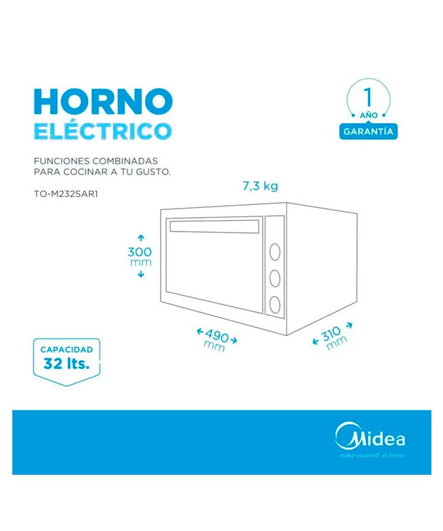 MIDEA HOGAR HORNO GRILL 32L TO-M332SAR4