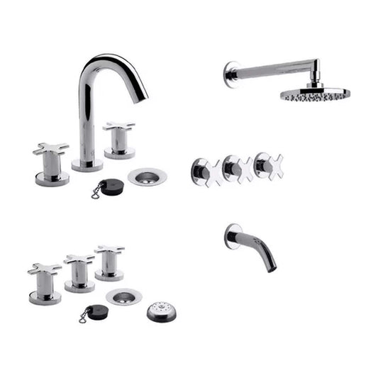 Combo Fv Alerce Lavatorio+ducha C/trans+bidet /d7