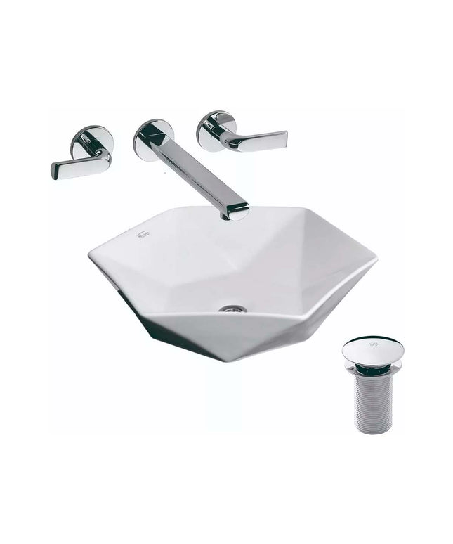 COMBO BACHA FERRUM LK422+LAVATORIO FV 0203/N2+DESAGUE 248.0