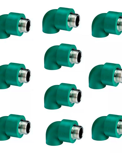 COMBO CODO A 90º CON ROSCA MACHO 25X3/4 ACQUA SYSEM DEMA X10 UNID