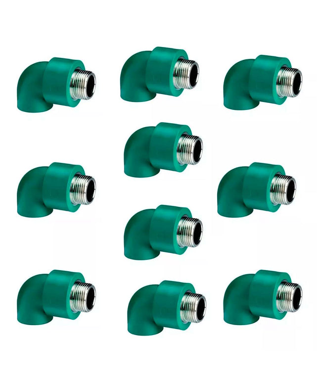 COMBO CODO A 90º CON ROSCA MACHO 25X3/4 ACQUA SYSEM DEMA X10 UNID