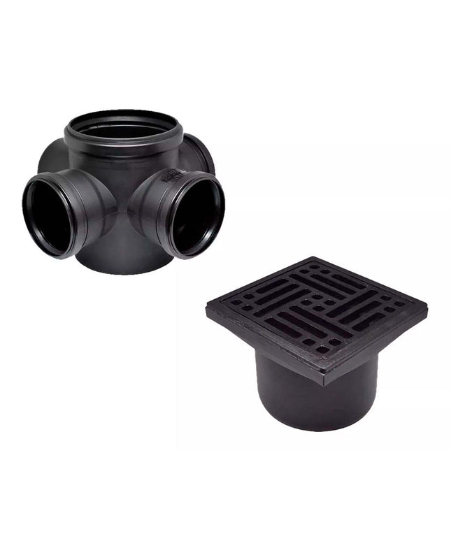 COMBO DEMA DURATOP PILETA PATIO 160-110+ KIT REJA P20X20 XR