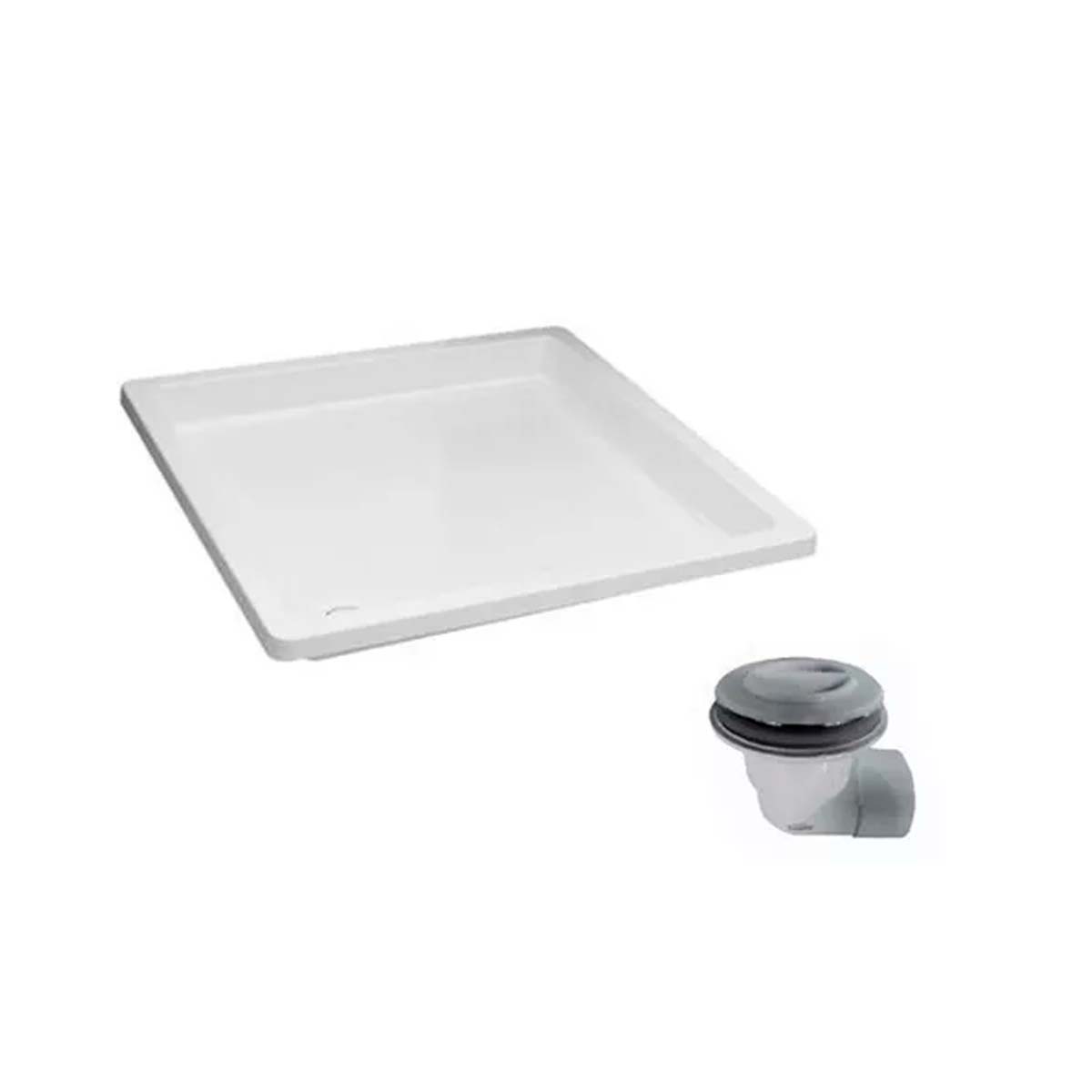 RECEPTÁCULO CUADRADO NIZA FERRUM RA70 B + SOPAPA VG014