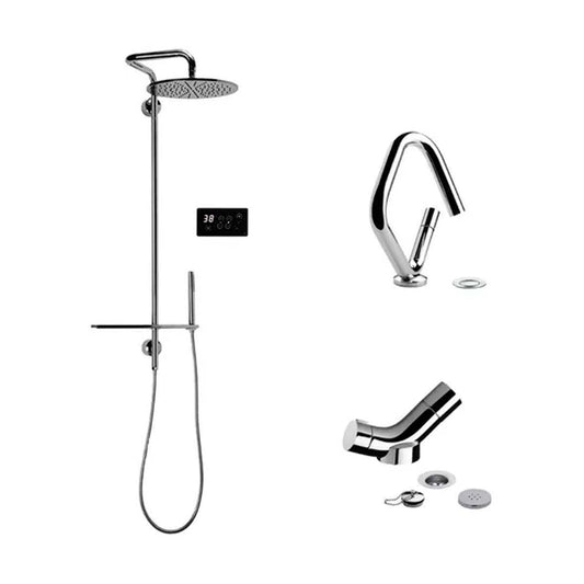 COMBO FV DUCHA TERMOST.+JUEGO BIDÉ+JUEGO LAVATORIO N4 CLIP