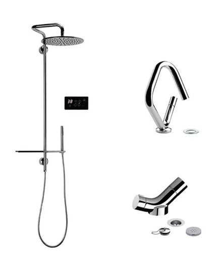 COMBO FV DUCHA TERMOST.+JUEGO BIDÉ+JUEGO LAVATORIO N4 CLIP