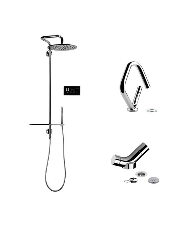 COMBO FV DUCHA TERMOST.+JUEGO BIDÉ+JUEGO LAVATORIO N4 CLIP