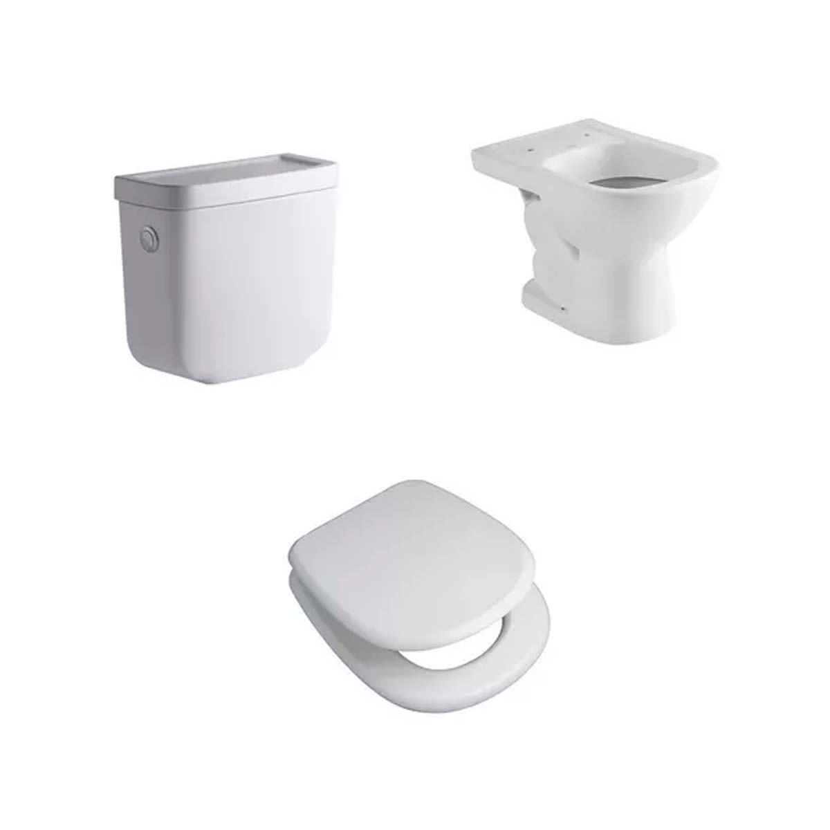 COMBO INODORO BARI FERRUM CORTO+DEPOSITO DKC6F+ASIENTO TKXM