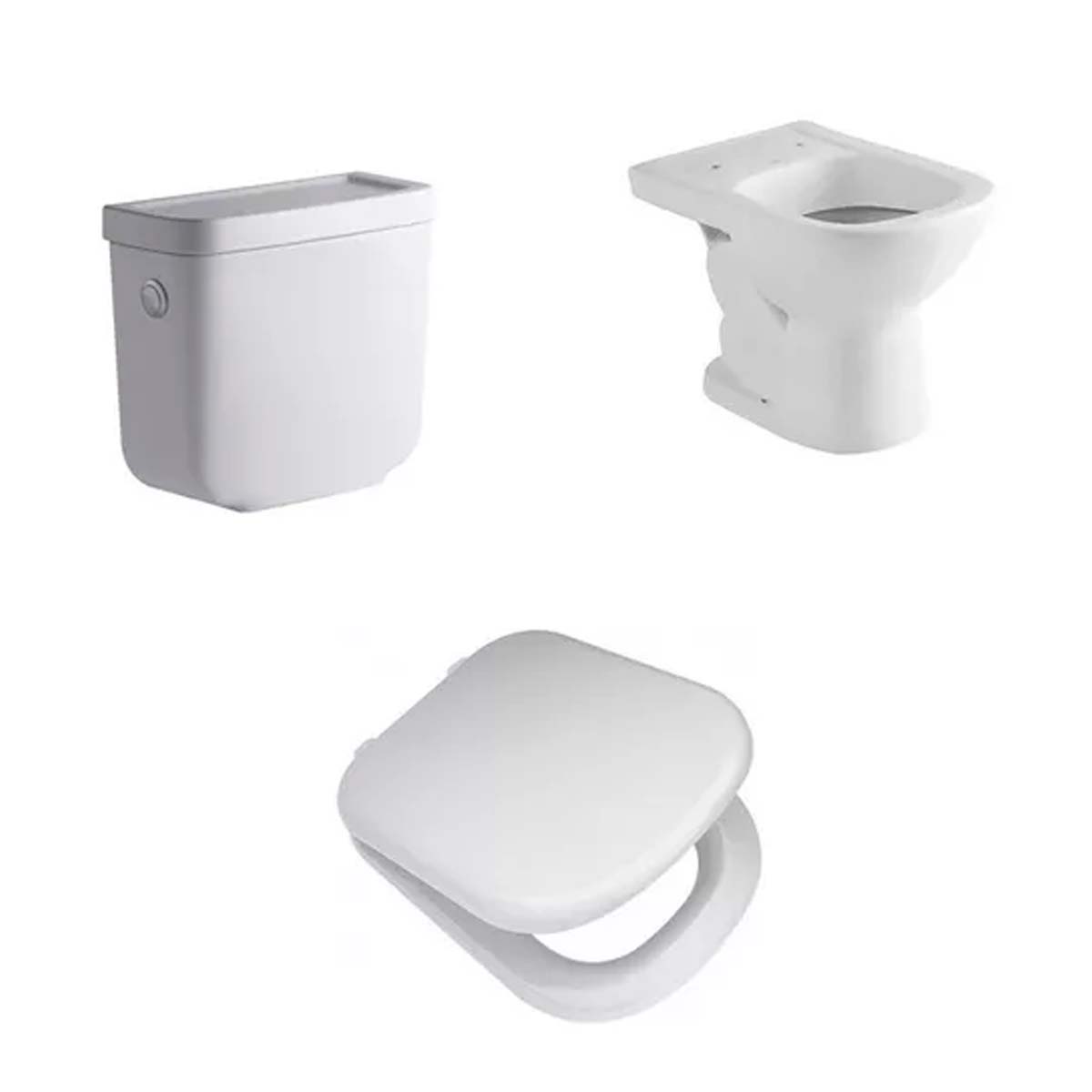 COMBO INODORO BARI FERRUM CORTO+ DEPOSITO DKC6F+ ASIENTO TK