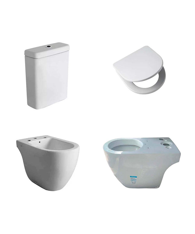 COMBO INODORO FERRUM FONTANA +DEPOSITO+TAPA+BIDE