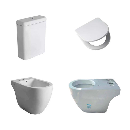 COMBO INODORO FERRUM FONTANA +DEPOSITO+TAPA+BIDE