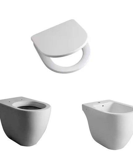 COMBO INODORO FERRUM FONTANA + BIDE BOA1J-B +TAPA TTXUS