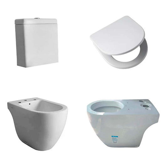 COMBO INODORO FERRUM FONTANA +DEPOSITO  +TAPA +BIDE