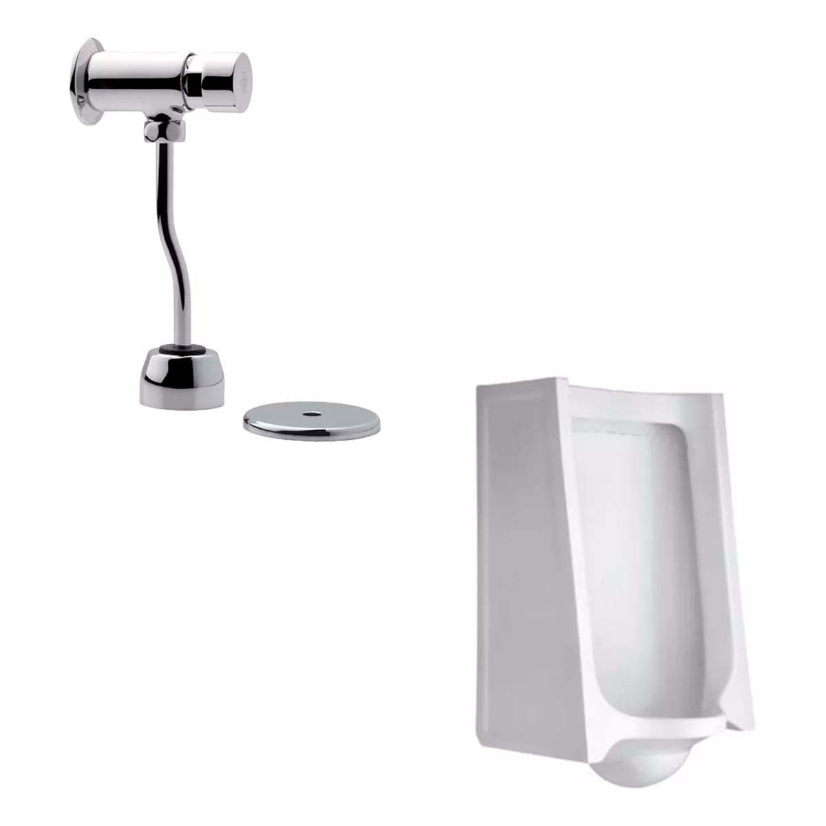 MINGITORIO MURAL FERRUM MMCJ B Y VALVULA AUTOMATICA FV