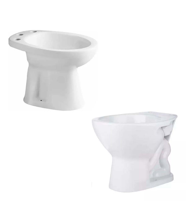 COMBO FERRUM ANDINA INODORO CORTO + BIDET 3 AGUJEROS