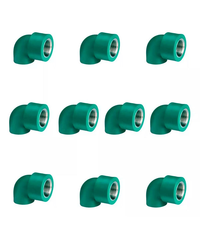 COMBO ACQUA SYSTEM CODO A 90º CON ROSCA HEMBRA 25X1/2 X10 UNID