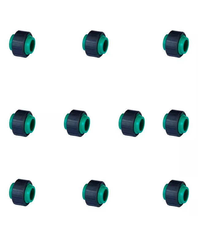 COMBO UNION DOBLE ACQUA SYSTEM DEMA CON TUERCA PLASTICO 32MM 10 UNID