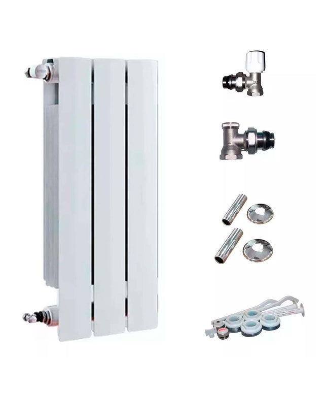 RADIADOR BROEN 350 BL 3 ELEMENTOS + SET DE INSTALACIÓN PEIS