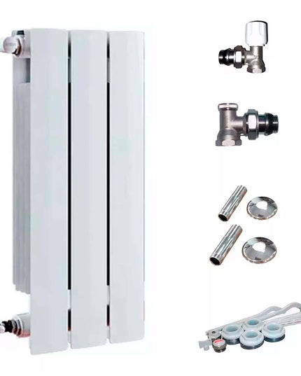 RADIADOR BROEN 350 BL 3 ELEMENTOS + SET DE INSTALACIÓN PEIS