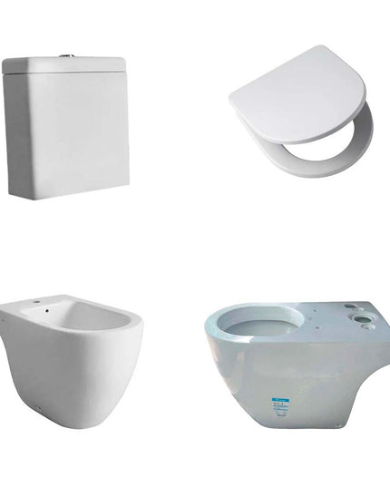 COMBO INODORO FERRUM FONTANA +DEPOSITO  +TAPA +BIDE 1 AGU