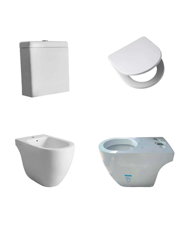 COMBO INODORO FERRUM FONTANA +DEPOSITO  +TAPA +BIDE 1 AGU