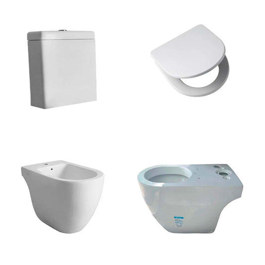 COMBO INODORO FERRUM FONTANA +DEPOSITO  +TAPA +BIDE 1 AGU