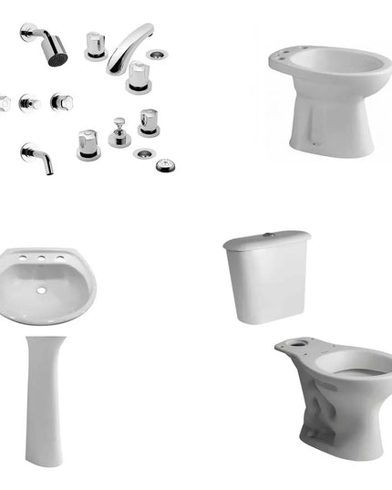 JUEGO DE BAÑO ANDINA 6 PIEZAS FERRUM GRIFERIA PAMPA FV