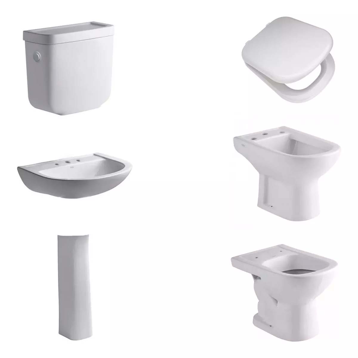 JUEGO DE BAÑO COMPLETO BARI FERRUM 3 AGUJEROS TKXM