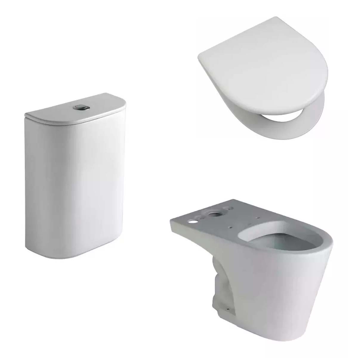 JUEGO DE BAÑO COMPLETO INODORO LARGO MARINA FERRUM