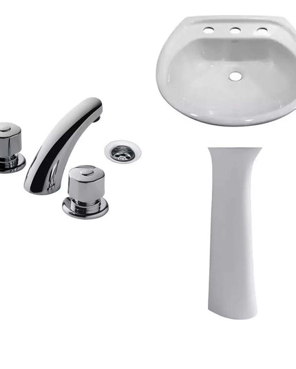 LAVATORIO COMPLETO 3 AGUJEROS FERRUM Y GRIFERÍA 0207/B1P FV